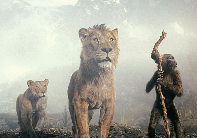 John Kani Tiffany Boone Kelvin Harrison Jrr and Aaron Pierre in Mufasa The Lion King credit Disney new