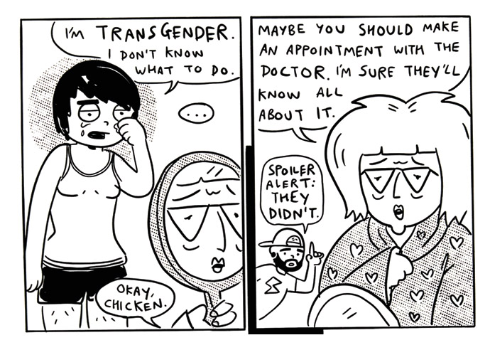 Harrington: Museum’s pride in trans+ strips Trans cartoon