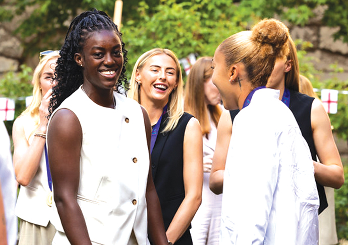 Harrington: It’s over to you boys… Michelle Agyemang and Chloe Kelly