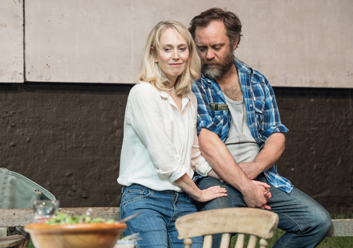 Juniper Hatte Morahan and Sam Troughton in JUNIPER BLOOD - Donmar Warehouse - photo by Marc Brenner