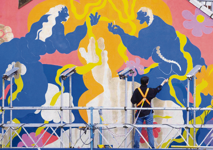 Area ‘defined by creativity’ mural