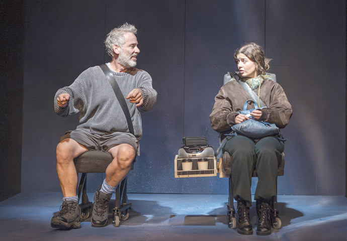 Review: Fatherland, at Hampstead Theatre Downstairs Fatherlland_Jason Thorpe as Winston and Nancy Farino as Joy in Fatherland_057_Pamela Raith Photography