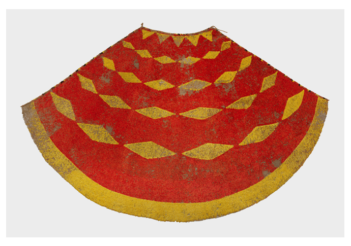 The ahu ’ula (feathered cloak) gifted to George III Image- Royal Collection Enterprises Limited 2025 – Royal Collection trust