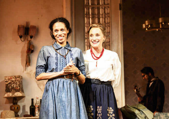 Review: The Cherry Orchard, at Harold Pinter Theatre Vinette Robinson and Kristin Scott Thomas Photo by Johan Persson